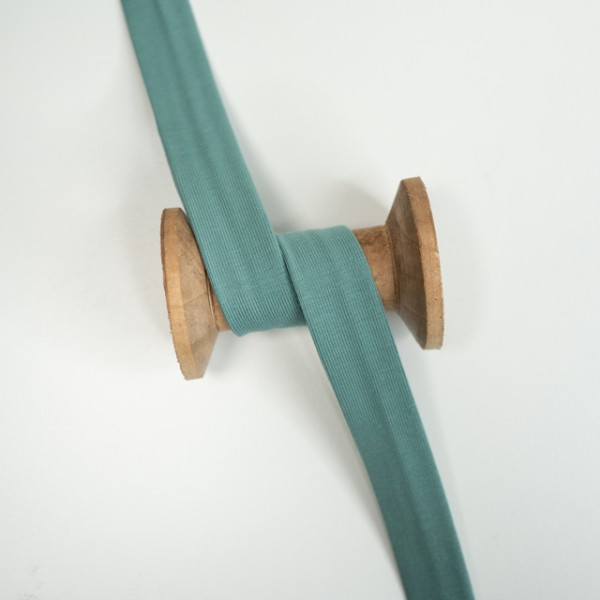 Baumwolljersey Schrägband Lena dusty blue