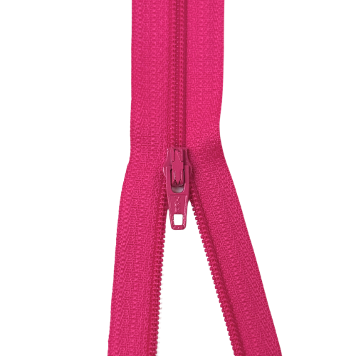YKK nicht teilbarer Reißverschluss kleine Spirale pink 60cm