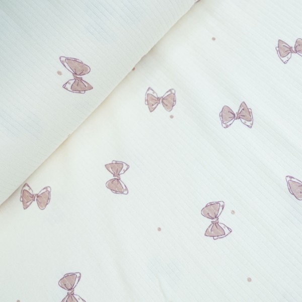 Ripp Baumwolljersey Schleifen mauve