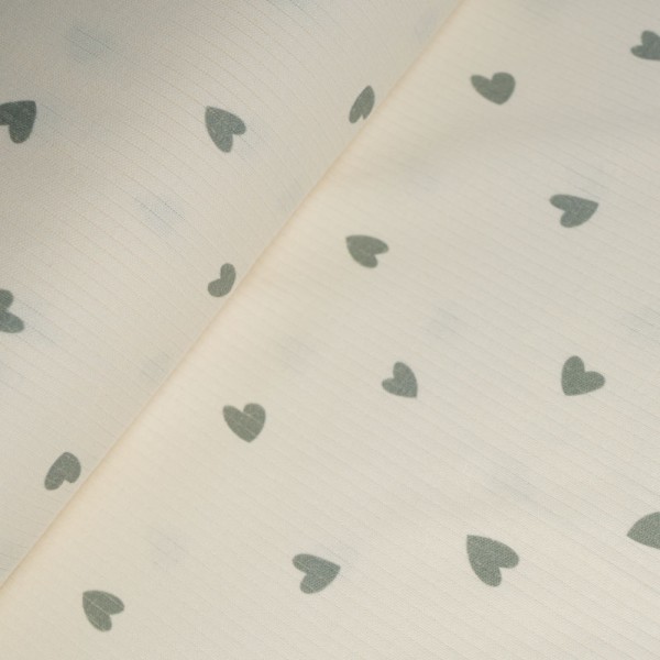 Ripp Baumwolljersey Herzen salbei