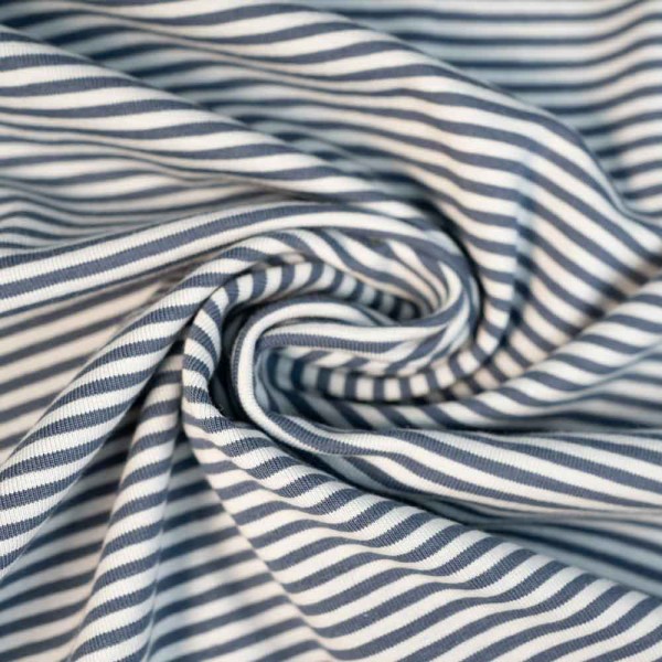 Baumwolljersey Streifen jeans hell-jeans dunkel