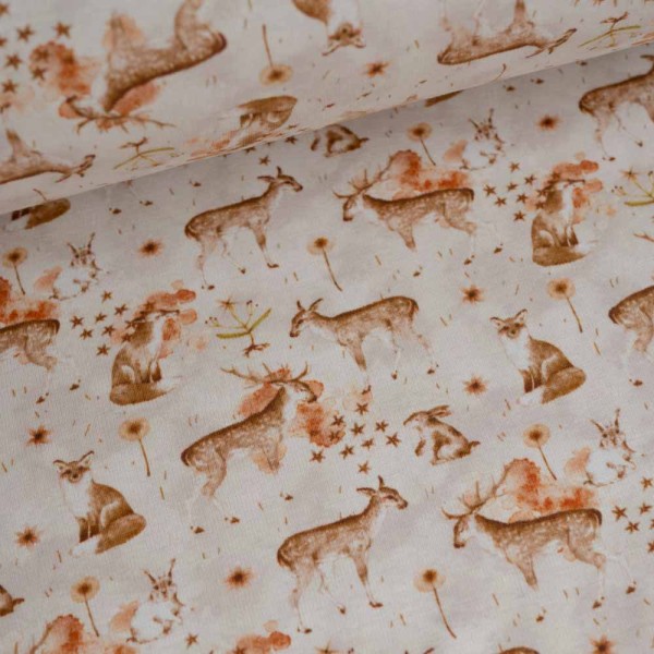 Alpensweat Waldtiere hellbeige