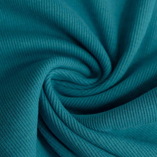 50cm Zuschnitt Ripp Bündchen petrol