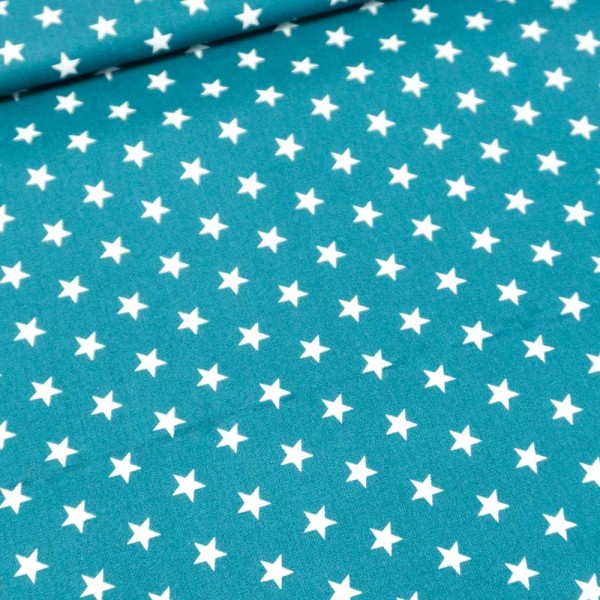Edle Baumwollwebware Sterne jeansblau