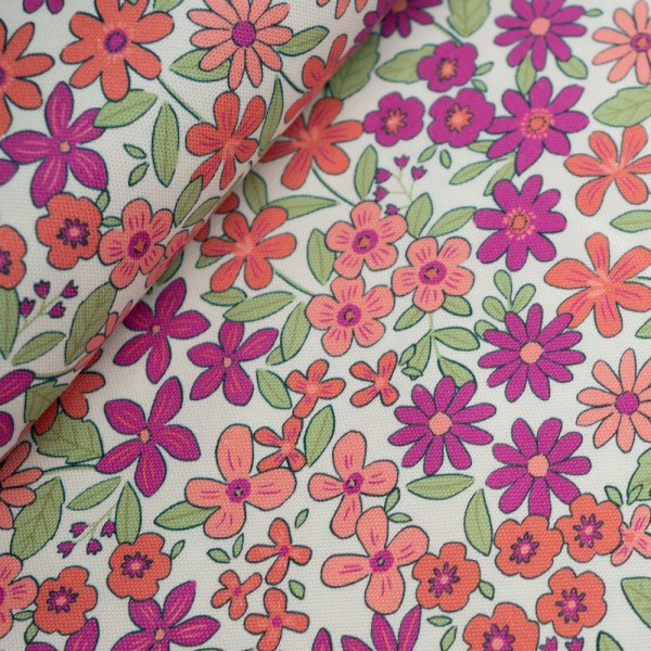 Canvas Blümchen weiß