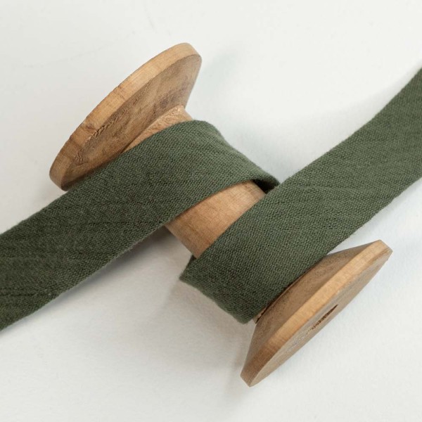Musselin Schrägband Amelie 20mm khaki