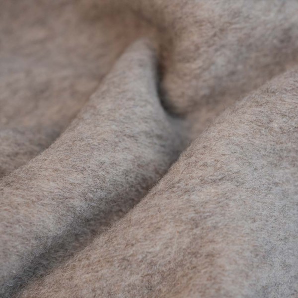 Merino Woll Fleece SOFT meliert beige