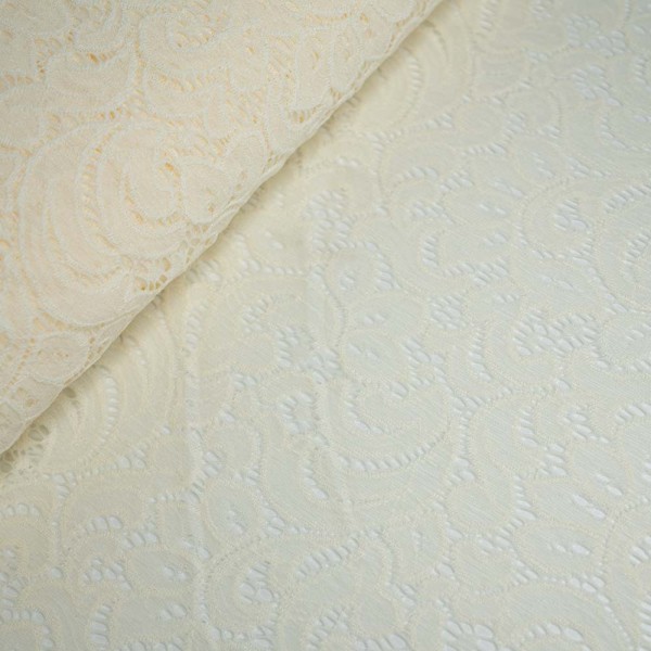 Italienische Spitze STRETCH ivory