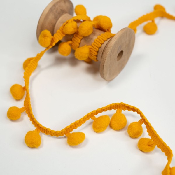 Bommelborte 10mm senfgelb