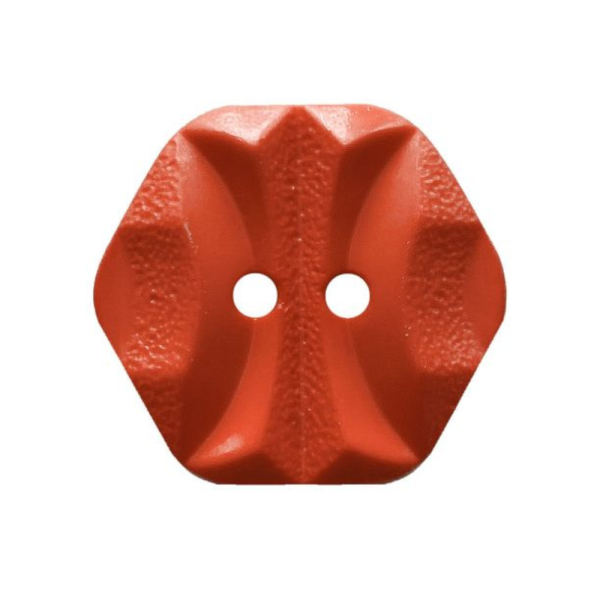 Modeknopf Sechseckig 23 mm orange