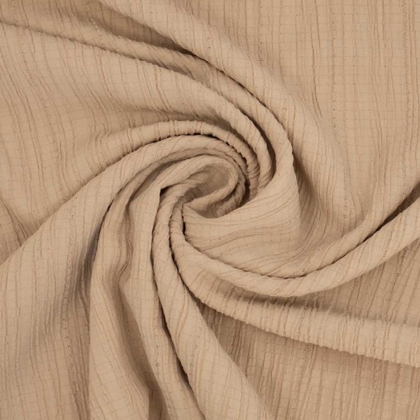 Viskose Crinkle plissiert beige