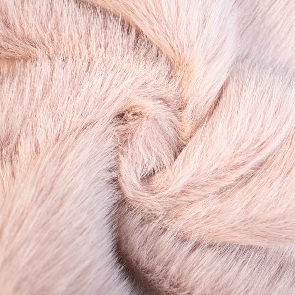 Kunstfell Plüsch Langhaar puderrosa