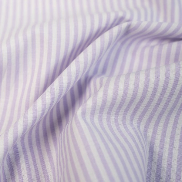Baumwoll Popeline Streifen MELIERT flieder