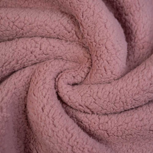 Teddy Sherpa Fleece Doubleface altrosa