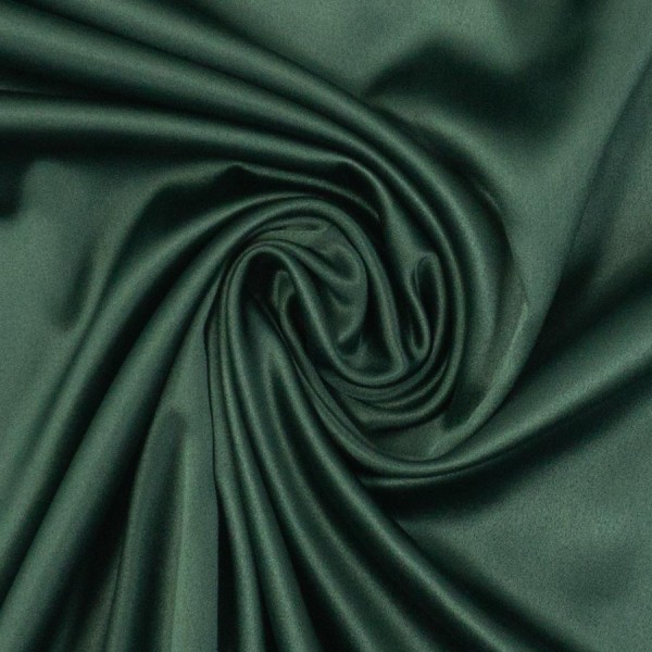 Satin Stretch Glänzend Uni tannengrün