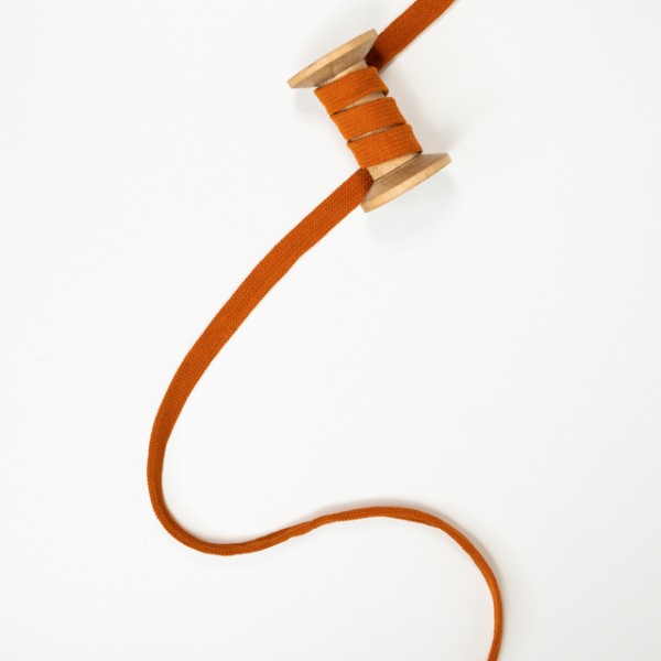Flachkordel 15mm - Hoodie Kordel cognac