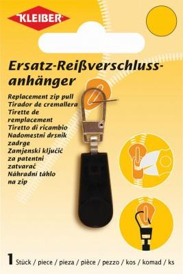 Kleiber Ersatz Reißverschlussanhänger schwarz
