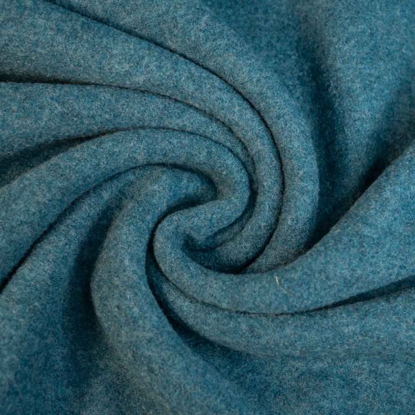 Woll Walkloden Wanda meliert petrol