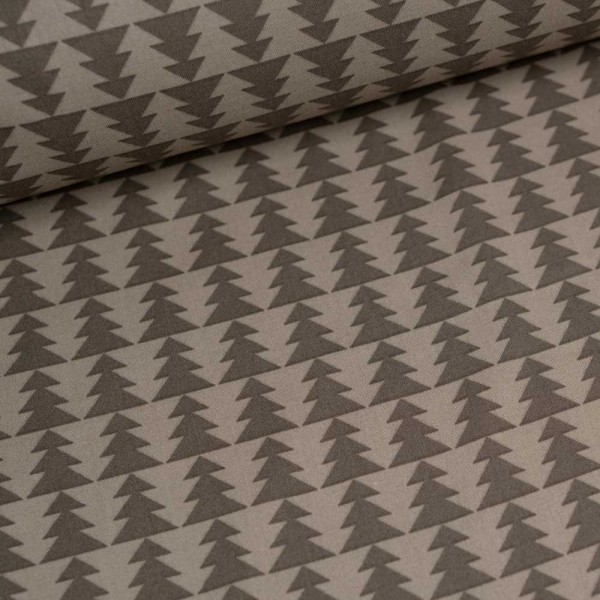 Baumwollwebware Tannenbaum taupe