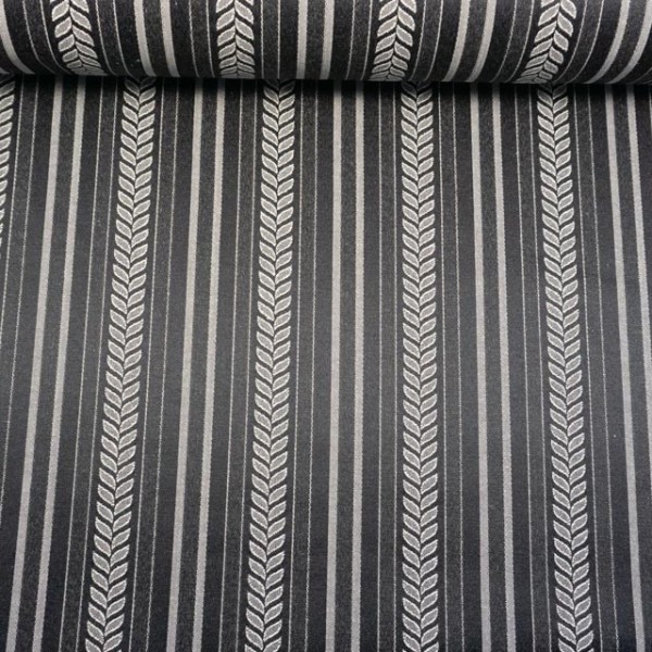 Jacquard Dekostoff Sault schwarz