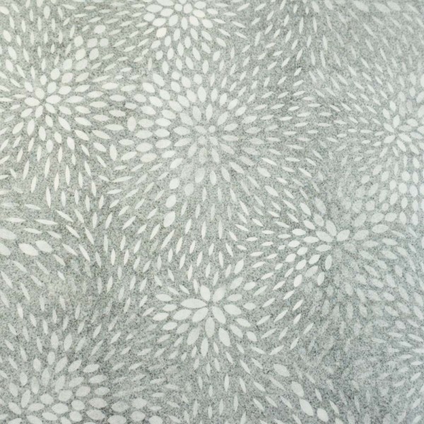 Bio-Baumwolljersey Melange Sprinkle Leaves hellgrau-weiß