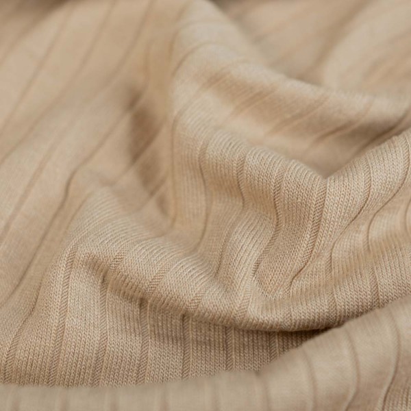 Viskosejersey Ripp beige
