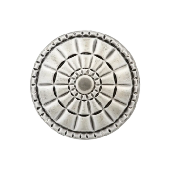 Prym Metallknopf verziert Blume 23mm silber