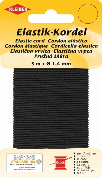 Kleiber Elastic-Kordel 1,4mm schwarz