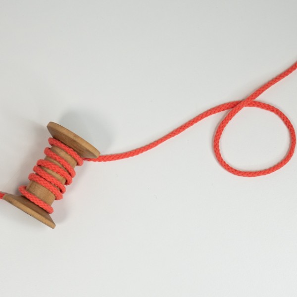 Kordel geflochten 6mm coral dunkel