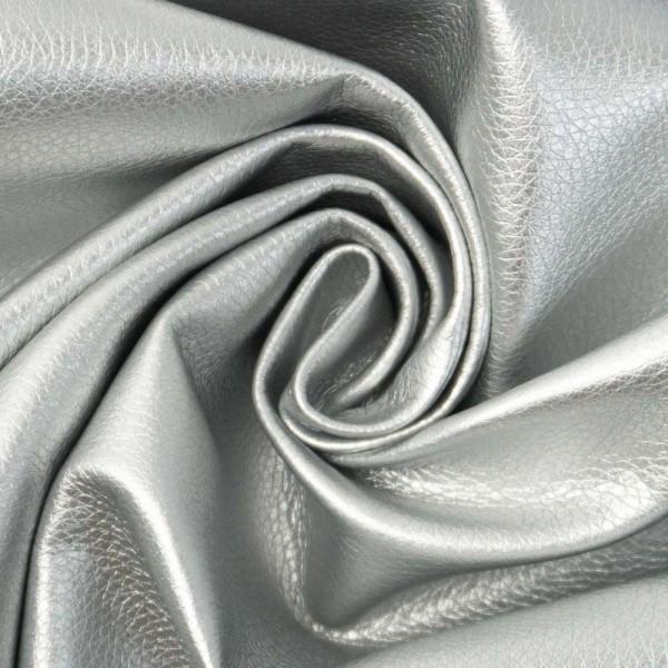 Metallic Soft Kunstleder silber Deluxe