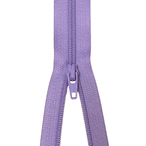 YKK nicht teilbarer Reißverschluss kleine Spirale flieder 60cm