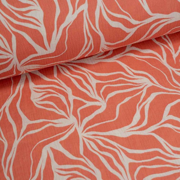 Musselin Double Gauze Abstrakt apricot