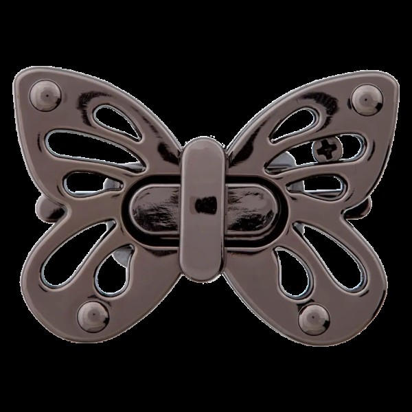 Taschenverschluss Schmetterling 50mm anthrazit