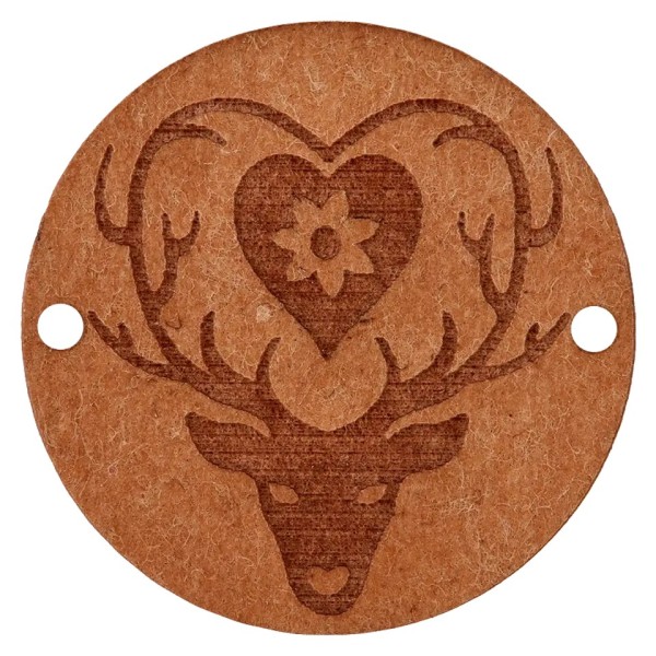 Zierteil Hirsch cognac 30mm