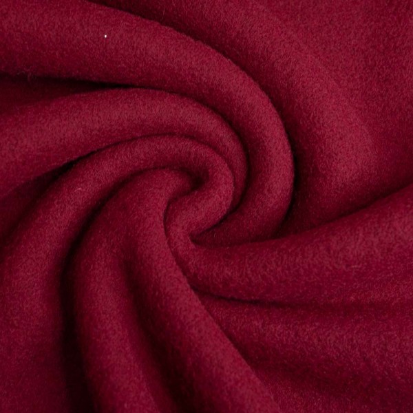 Woll Fleece flauschig bordeaux