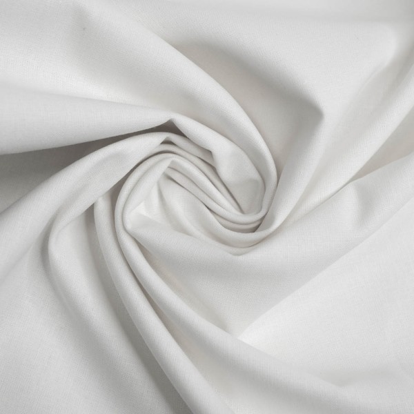 Baumwolle Webware Fahnentuch weiß