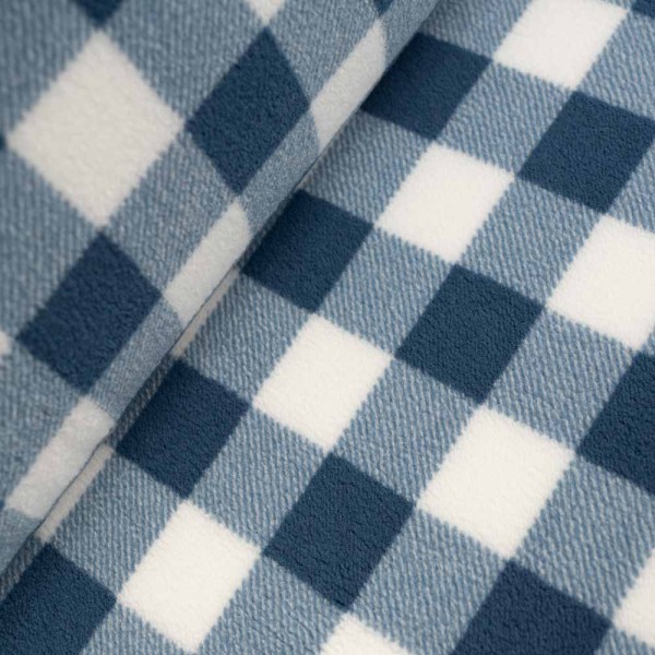 Teddyplüsch Karos navy
