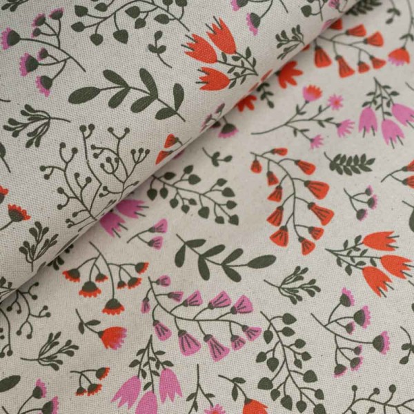Canvas beschichtet Blumensträucher rosa
