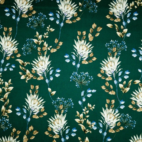 Gütermann Baumwollwebware Brilliant Distelblüte tannengrün