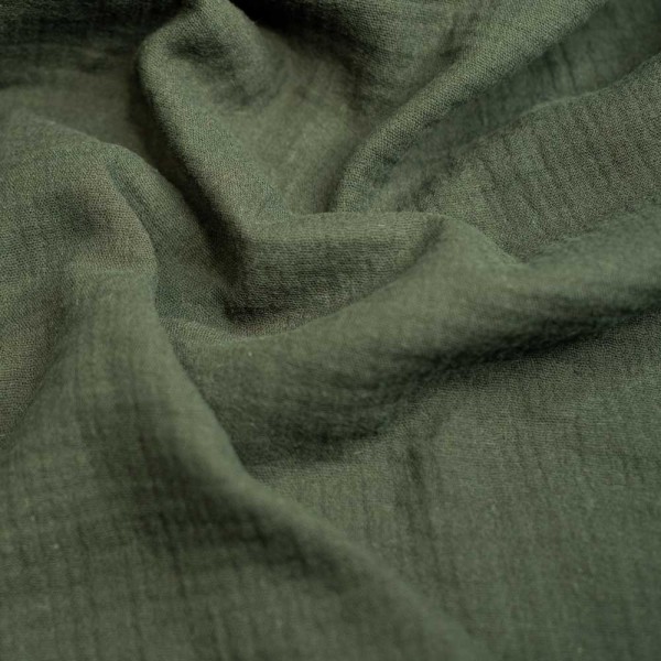 Musselin Double Gauze Amelie khaki