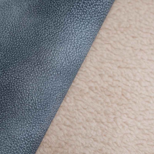 Wildlederimitat Teddyplüsch jeansblau