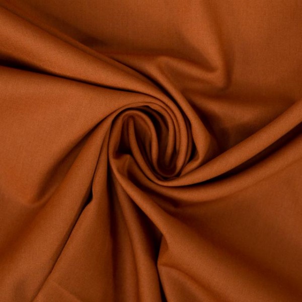 Edle Baumwollwebware Uni tobacco