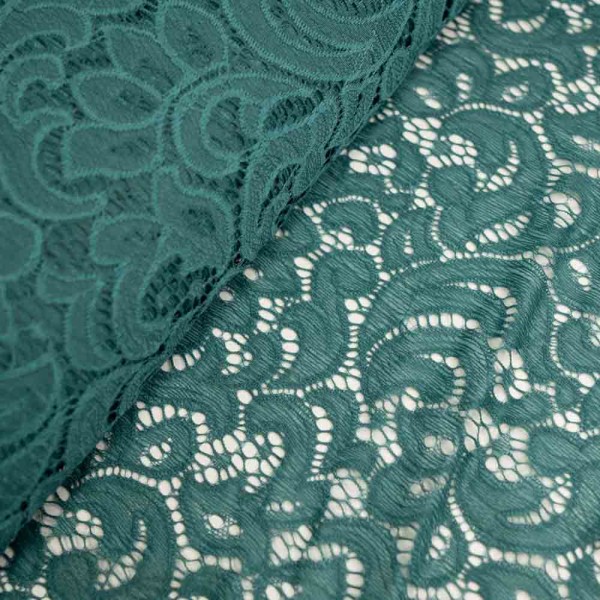 Italienische Spitze STRETCH dusty mint dunkel