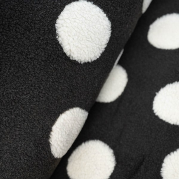 Fester Mantelteddy große Punkte schwarz