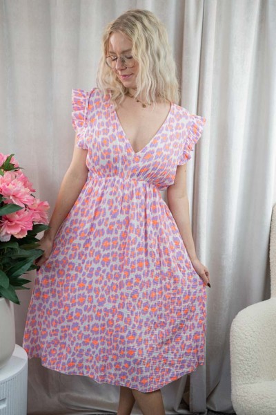 Musselin Kleid Merle Leo beere