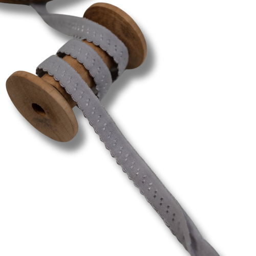 Elastisches Gummi Einfassband 20mm anthra