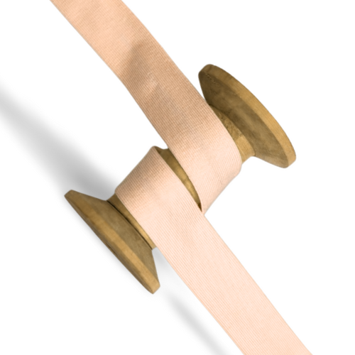 Baumwolljersey Schrägband Lena hellbeige