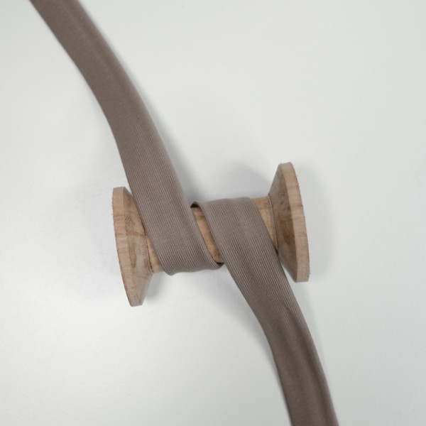 Baumwolljersey Schrägband Lena taupe