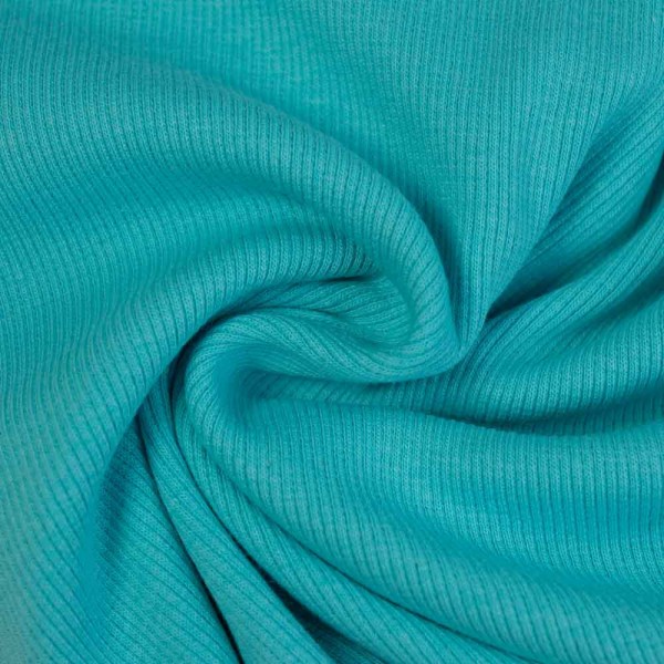 50cm Zuschnitt Ripp Bündchen türkis