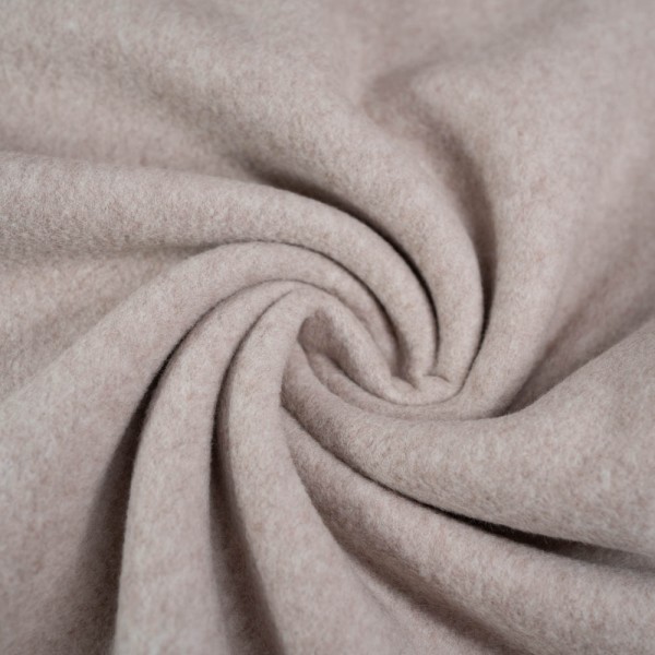 Bio Baumwoll Kuschelfleece beige meliert
